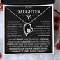 To My Daughter Love Dad- Forever Love Necklace