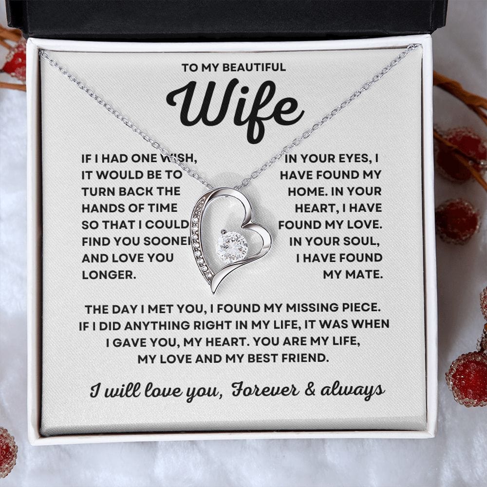 To My Beautiful Wife - Forever Love Necklace