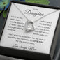 To My Daughter Love Mom - Forever Love Necklace