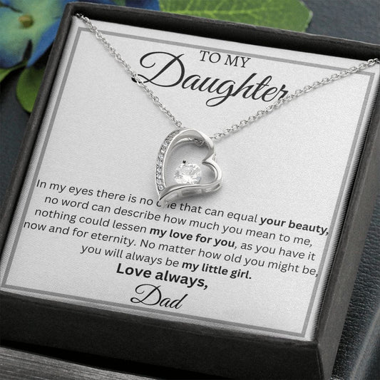To My Daughter Love Dad - Forever Love Necklace