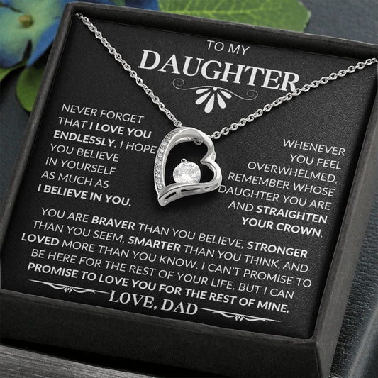 To My Daughter Love Dad- Forever Love Necklace