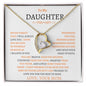 To My Daughter Love Mom - Forever Love Necklace
