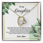 To My Daughter Forever Love Necklace Love Mom