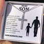 To My Son Love Dad - Stainless Cross Necklace