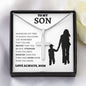 To My Son Love Mom - Stainless Cross Necklace