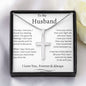 To My Husband Stainless Cross Necklace