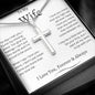 To My Wife Stainless Cross Necklace