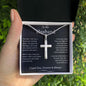 To My Husband Stainless Cross Necklace