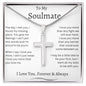 To My Soulmate Stainless Cross Necklace