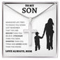 To My Son Love Mom - Stainless Cross Necklace