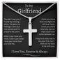 To My Girlfriend Stainless Cross Necklace