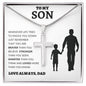 To My Son Love Dad - Stainless Cross Necklace