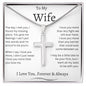 To My Wife Stainless Cross Necklace