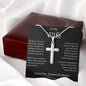 To My Wife Stainless Cross Necklace