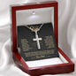 To My Son Love Dad- Cross Necklace