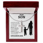 To My Son Love Mom - Stainless Cross Necklace