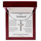 To My Husband Stainless Cross Necklace