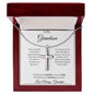 To My Grandson Love Grandpa- Cross Necklace