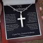 To My Boyfriend Stainless Cross Necklace