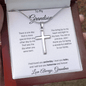 To My Grandson Love Grandma- Cross Necklace