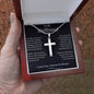 To My Girlfriend Stainless Cross Necklace