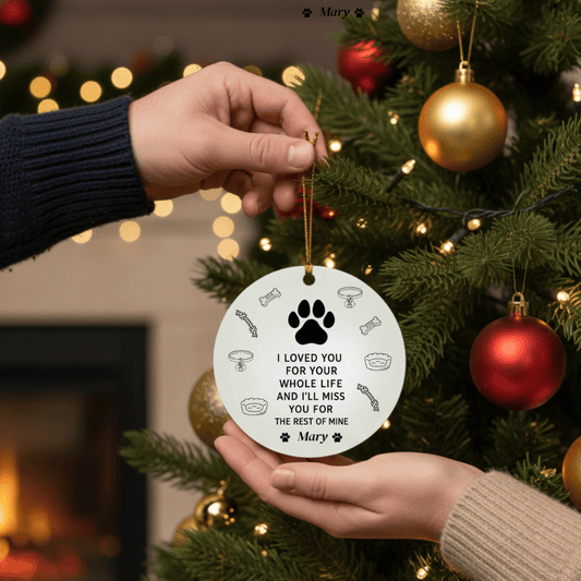 Personalized Pet Memorial Ornament - Circle Shape