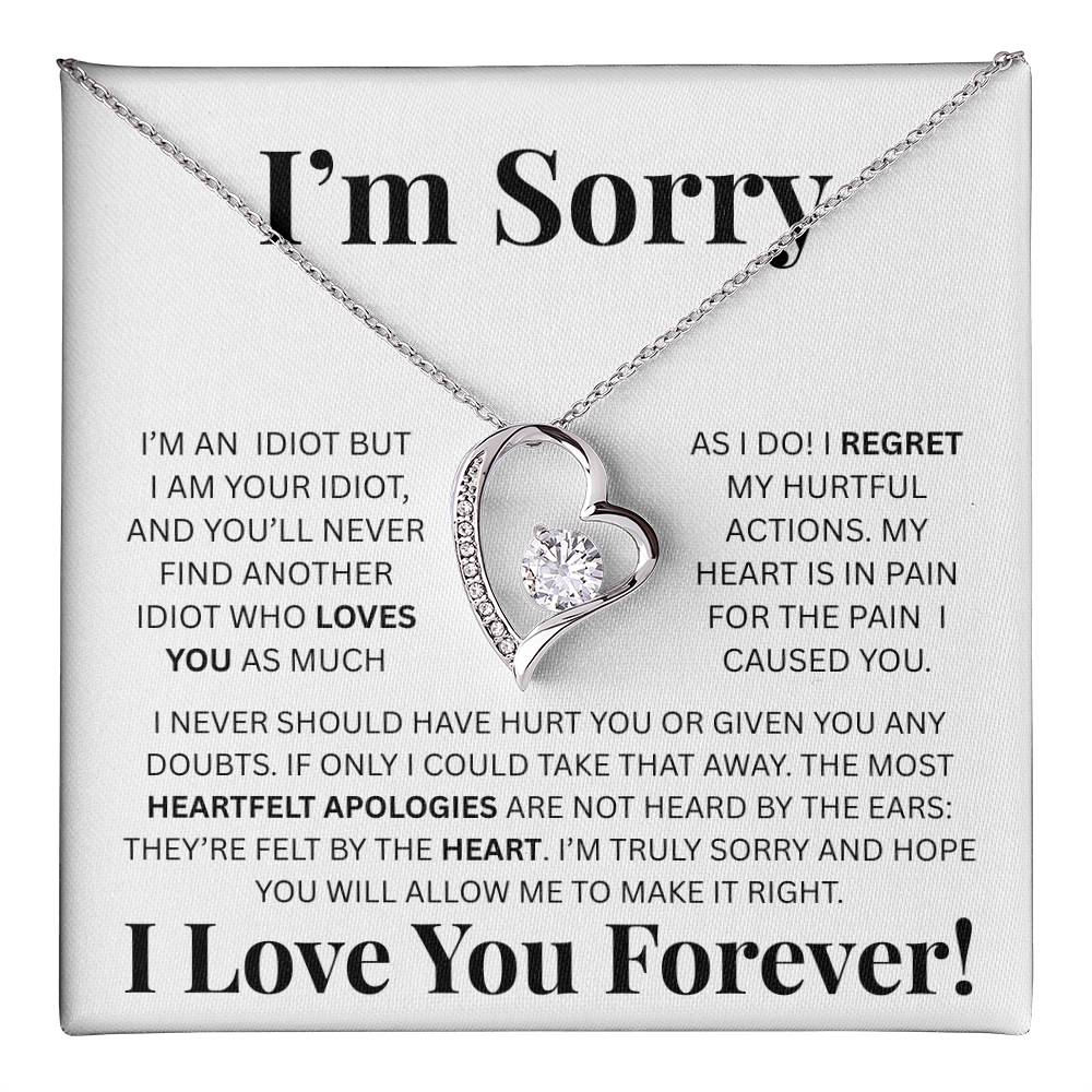 Apology Gift for Her - I'm Truly Sorry - Forever Love Necklace
