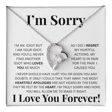 Apology Gift for Her - I'm Truly Sorry - Forever Love Necklace