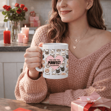 You Are the Purrfect Valentine – Cat Lover 15oz Mug