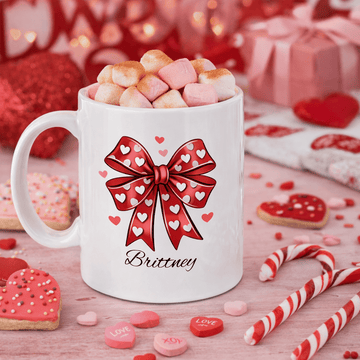 Tied With Love – Custom Valentine Bow Mug