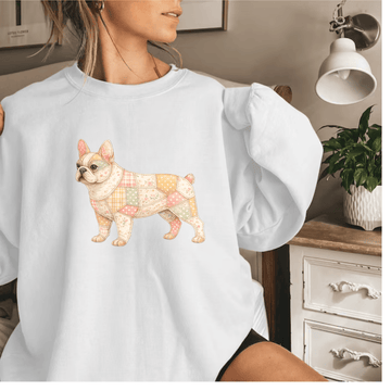 Purrfectly Faux Patched French Bull Dog