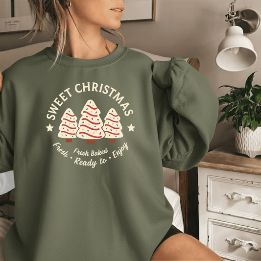 Sweet Christmas Cookie Tree Holiday Sweatshirt