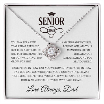 To My Daughter Senior 2025 Love Knot Necklace