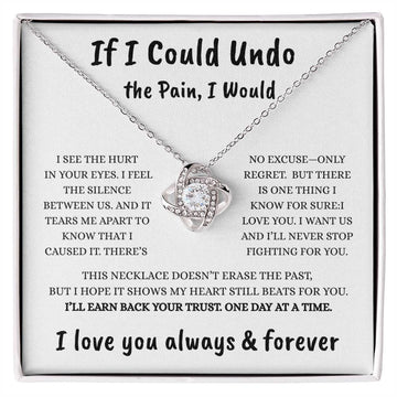 If I Could Undo the Pain – Love Knot Necklace