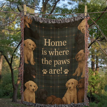 Home Is Where the Paws Are! Woven Blanket