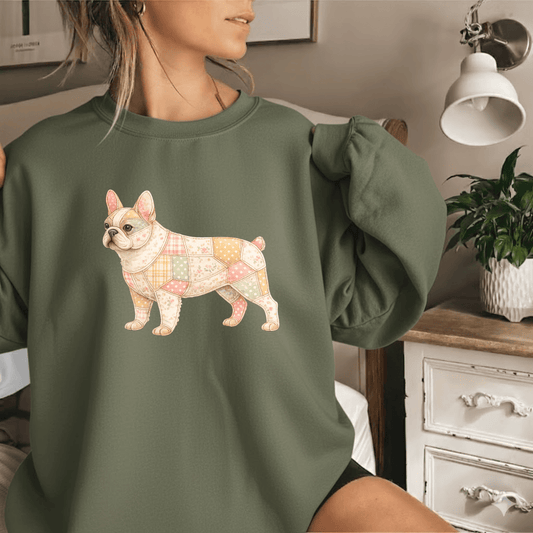 Purrfectly Faux Patched French Bull Dog