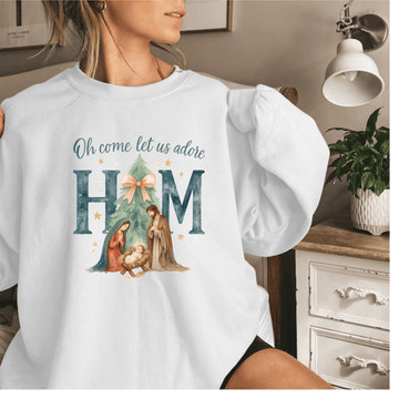 Oh, Come let us Adore Him Crewneck Sweatshirt