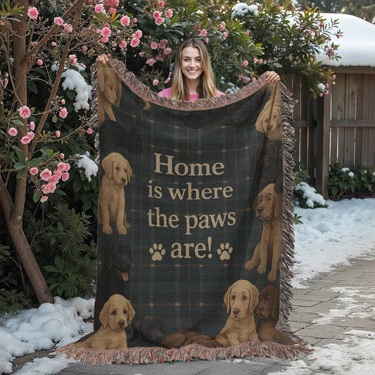 Home Is Where the Paws Are! Woven Blanket