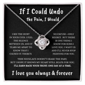 If I Could Undo the Pain – Love Knot Necklace