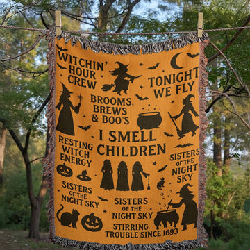 The Witchin’ Hour Halloween Woven Blanket