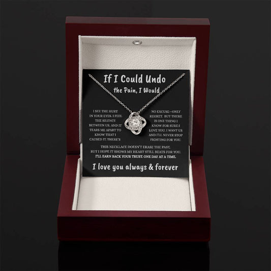 If I Could Undo the Pain – Love Knot Necklace