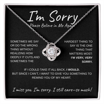 Please Forgive Me – Apology Love Knot Necklace for Her