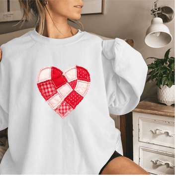 Purrfectly Faux Patched Heart