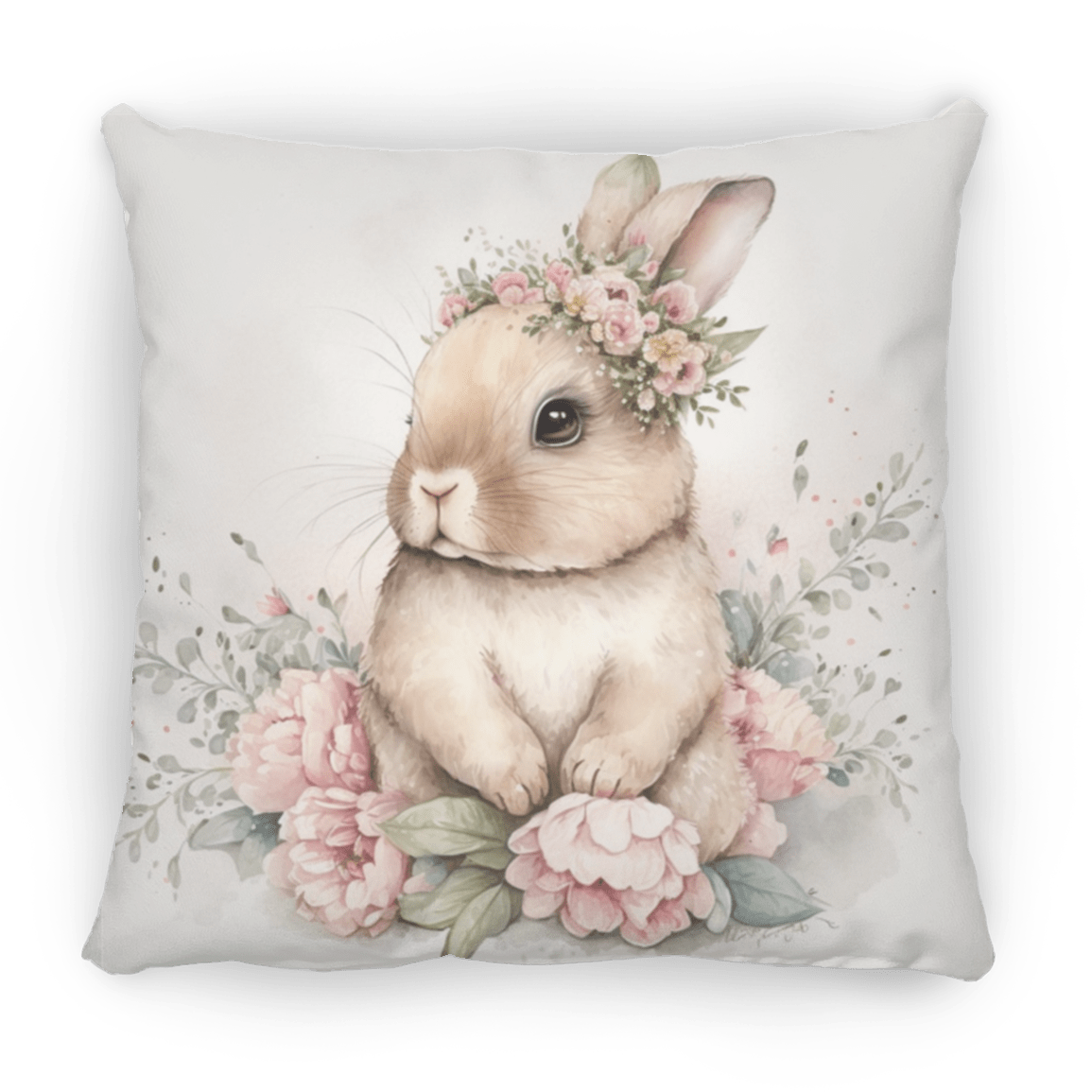 Easter Bunny Medium Square Pillow