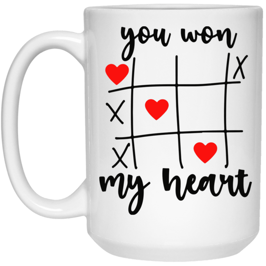 You Won My Heart 15oz White Mug