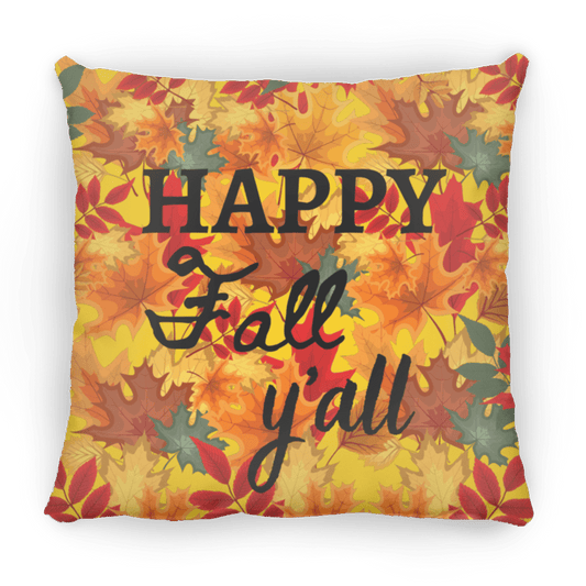 Happy Fall Y'all Medium Square Pillow
