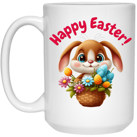 Easter Coffee Mug - Happy Easter White 15oz Mug - forallmylove39