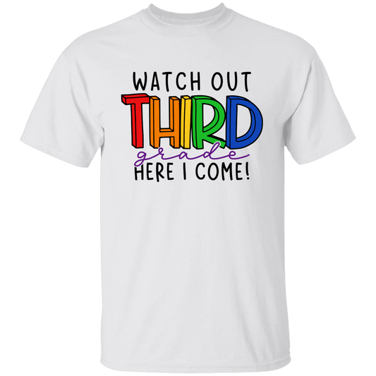Watch Out Third Grade Youth 100% Cotton T-Shirt