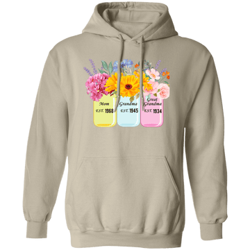 Mother's Day Personalized Mason Jar Pullover Hoodie