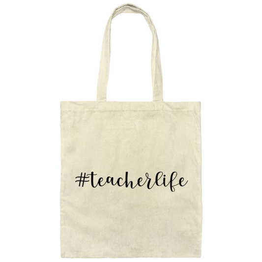 #TeacherLife Canvas Tote Bag